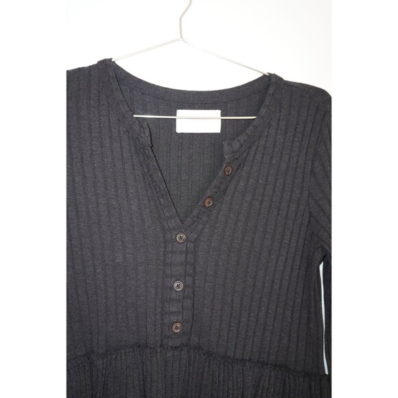 Lucky Brand Black Cloud Jersey Wide Ribbed Dress -Size: Small - Picture 5 of 7
